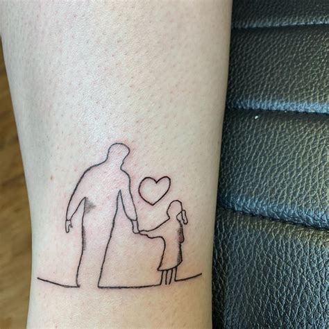 Jan 15, 2024 · 6. Dad Memorial Tattoo. A father/dad memorial tattoo is perfect for both son and daughter. It is a reminder of an unbreakable bond that immortalizes the shared adventures, laughter, and lessons learned. This tattoo creates an eternal reminder that our dads always walk side by side, even in the realms beyond. 